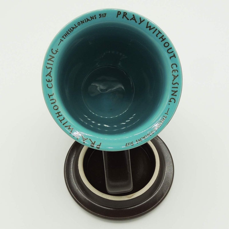Abbey + CA Gift Abbey Gift Prayer Changes Everything Coaster Brown and Blue, 1 Count, Dishwasher Safe Mugs For Coffee and Tea, Includes Bible Verse, "4 x 4.38""" (52892),14 ounce - Image 3
